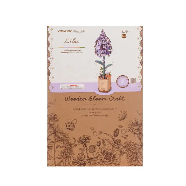 3D Wooden Flower Puzzles: Lilac