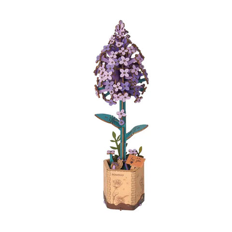 3D Wooden Flower Puzzles: Lilac