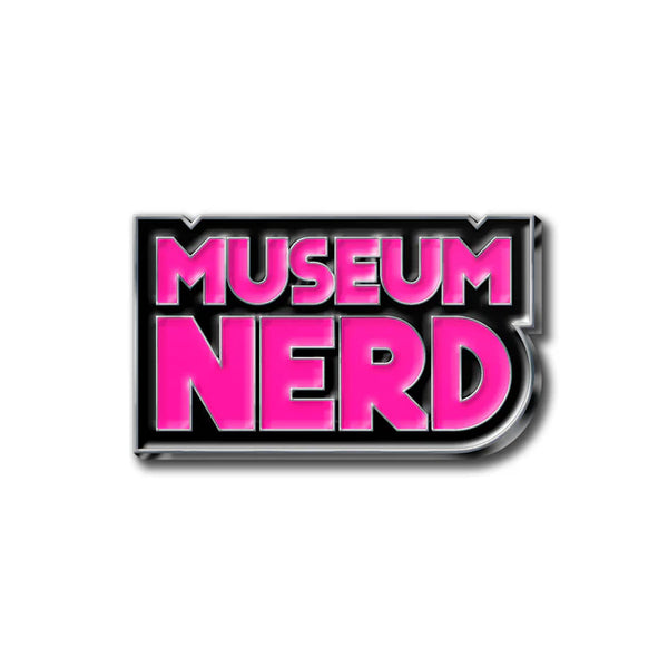 Museum Nerd Hot Pink Enamel Pin