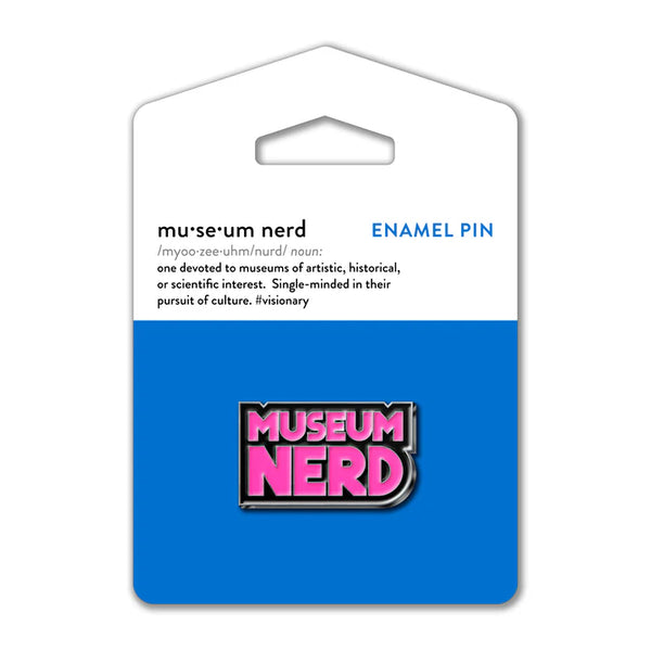 Museum Nerd Hot Pink Enamel Pin