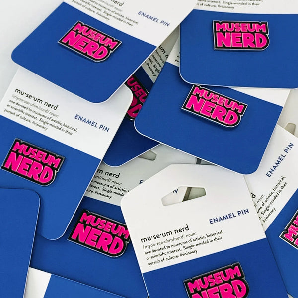 Museum Nerd Hot Pink Enamel Pin