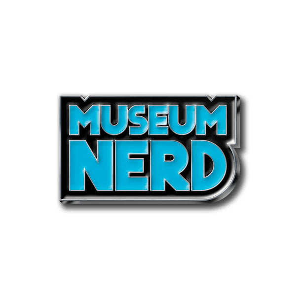 Museum Nerd Neon Blue Enamel Pin