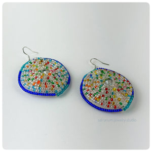 Peacock Par Earrings - Safranum Jewelry