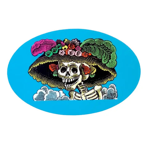 Oval Catrina Sticker